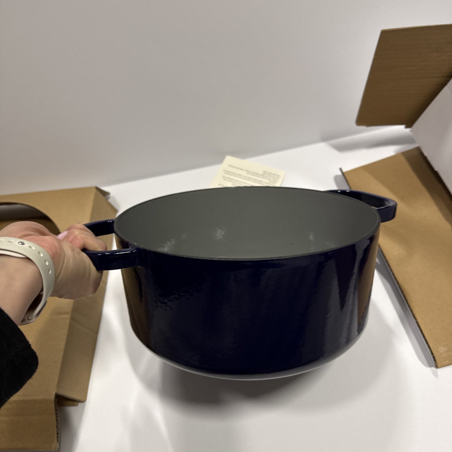 Enameled Cast Iron 6-Qt. Dutch Oven Navy See Notes