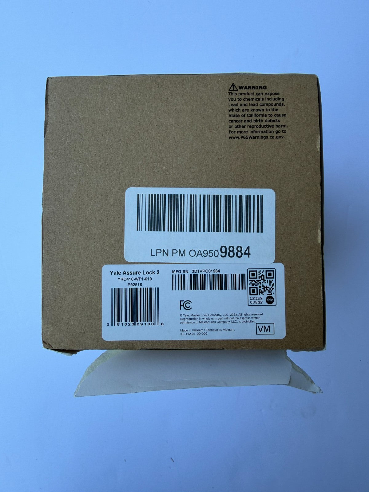 Yale Assure Lock 2 Wi-Fi Keypad Smart Lock Satin Nickel - open box