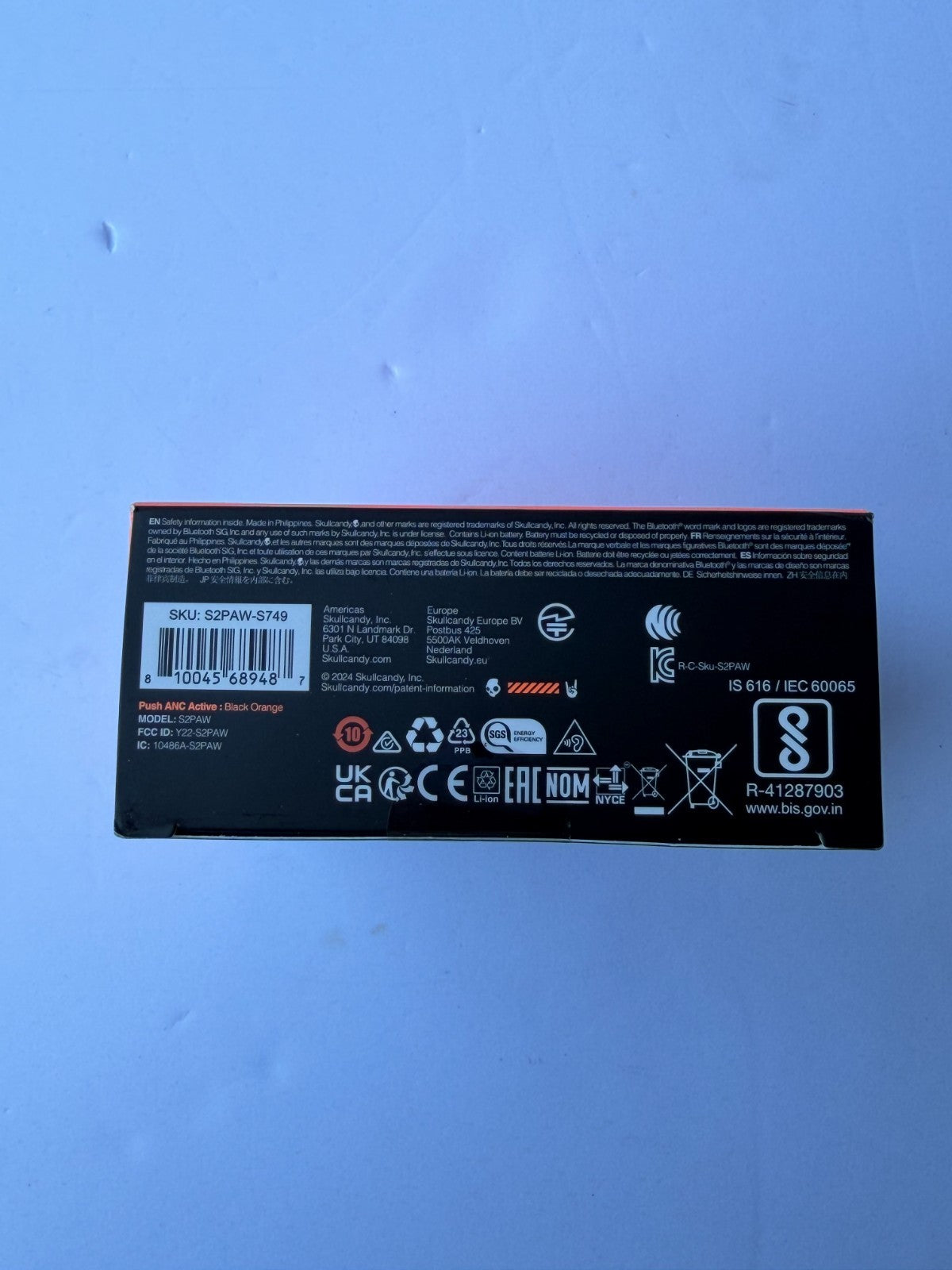 New Skullcandy Push ANC Active in-Ear Wireless Earbuds, 58 Hr Battery, IP67