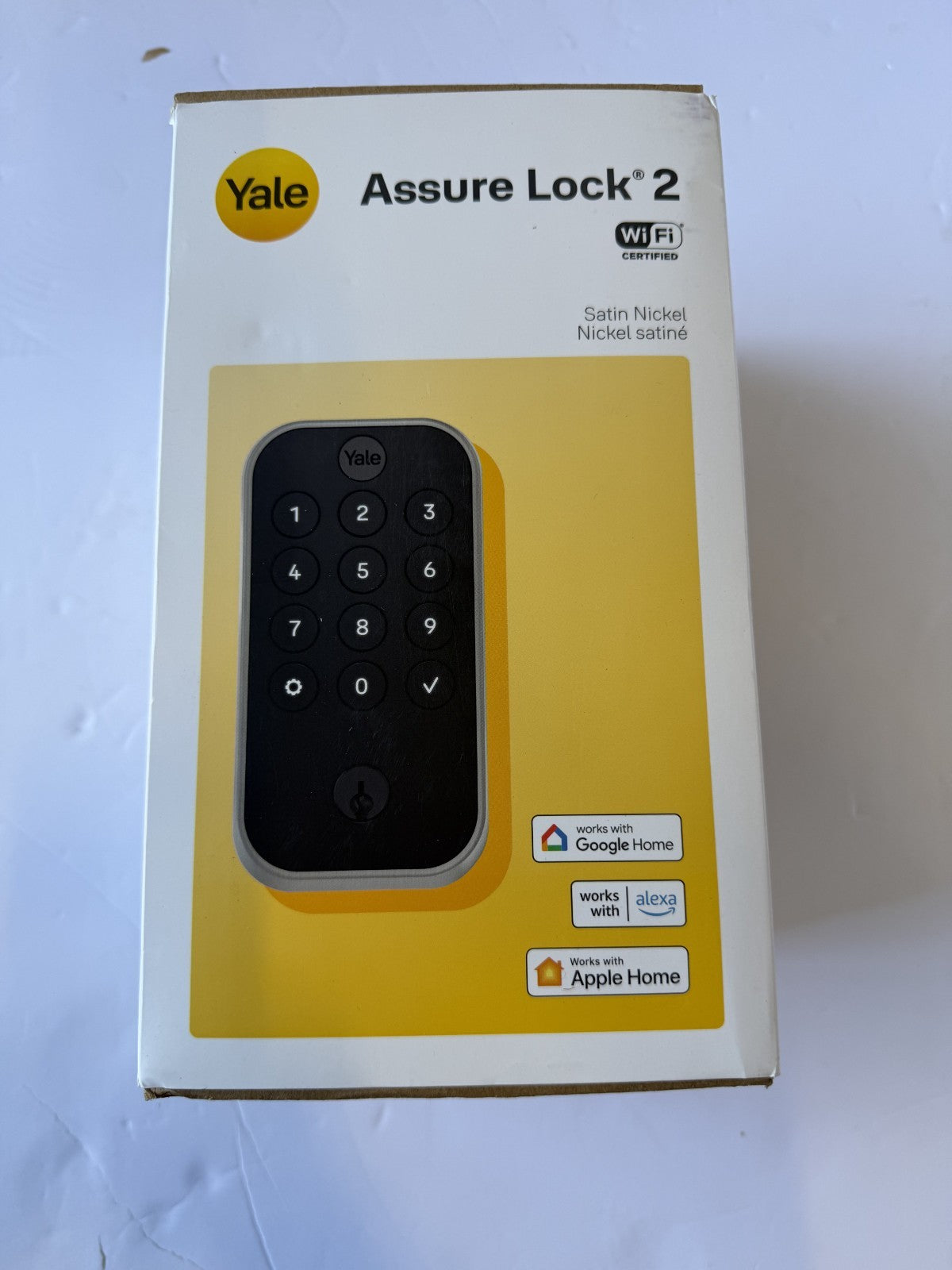 Yale Assure Lock 2 Wi-Fi Keypad Smart Lock Satin Nickel - open box