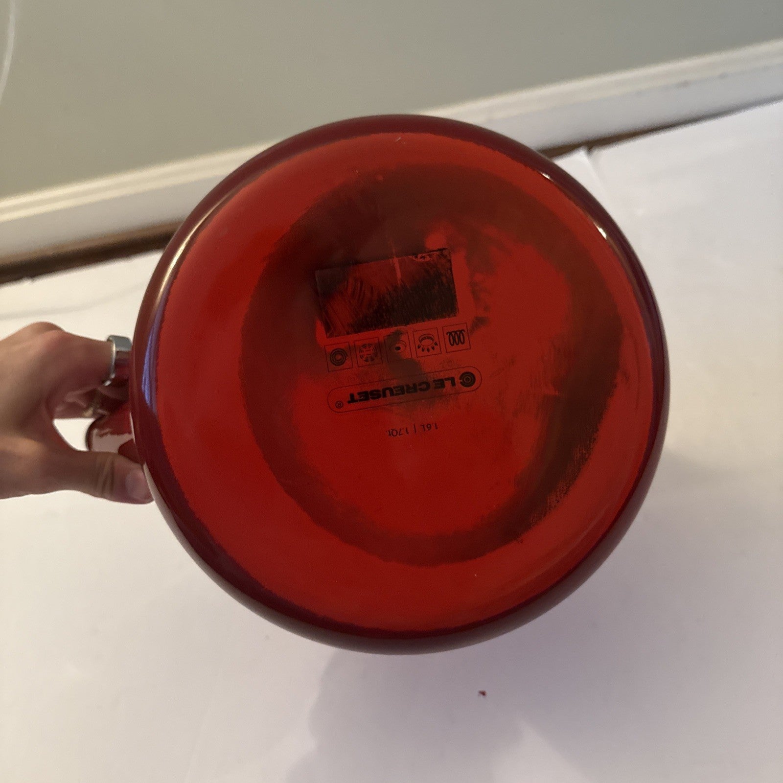 Le Creuset Enameled Steel 1.7 Quart Classic Whistling Kettle, Cerise Red - New