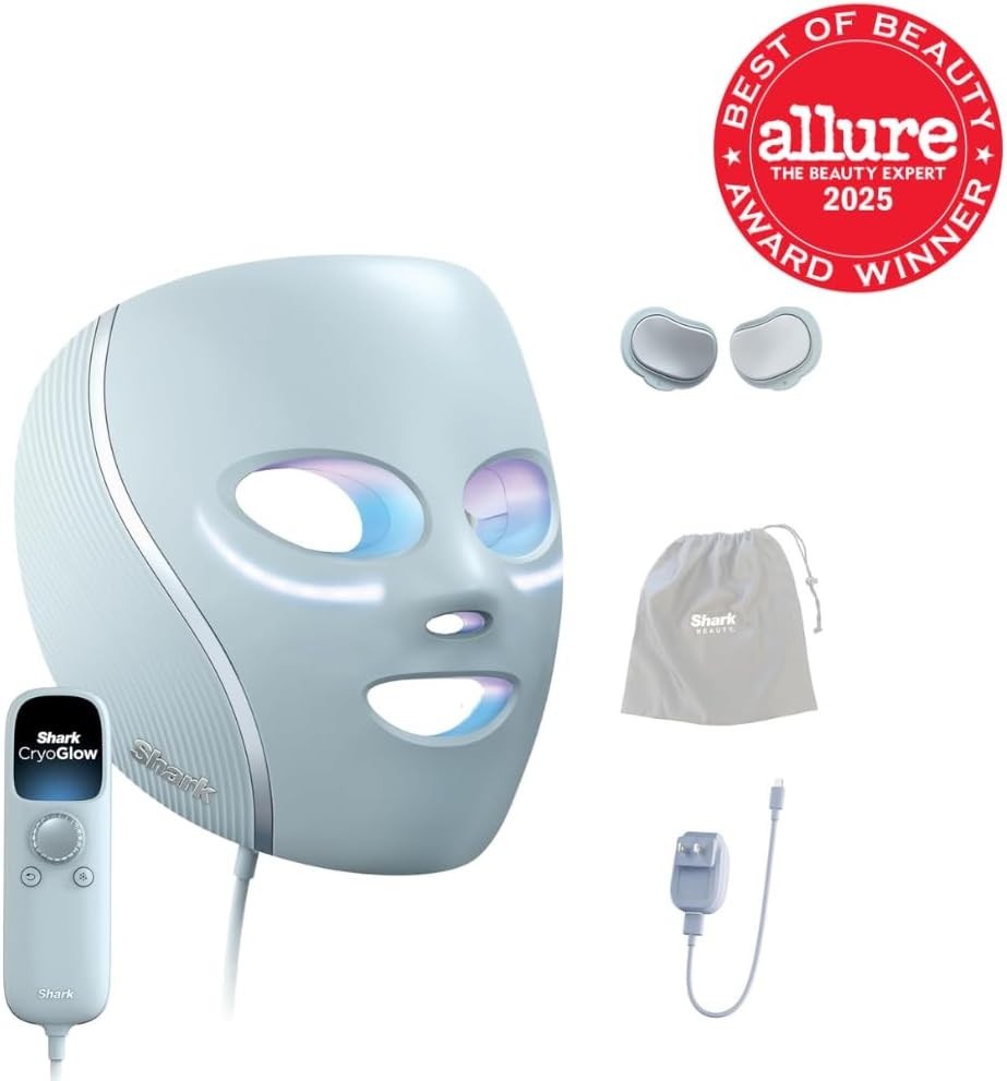 Shark CryoGlow LED Face Mask (FSA/HSA Eligible*) with Under-Eye Cooling