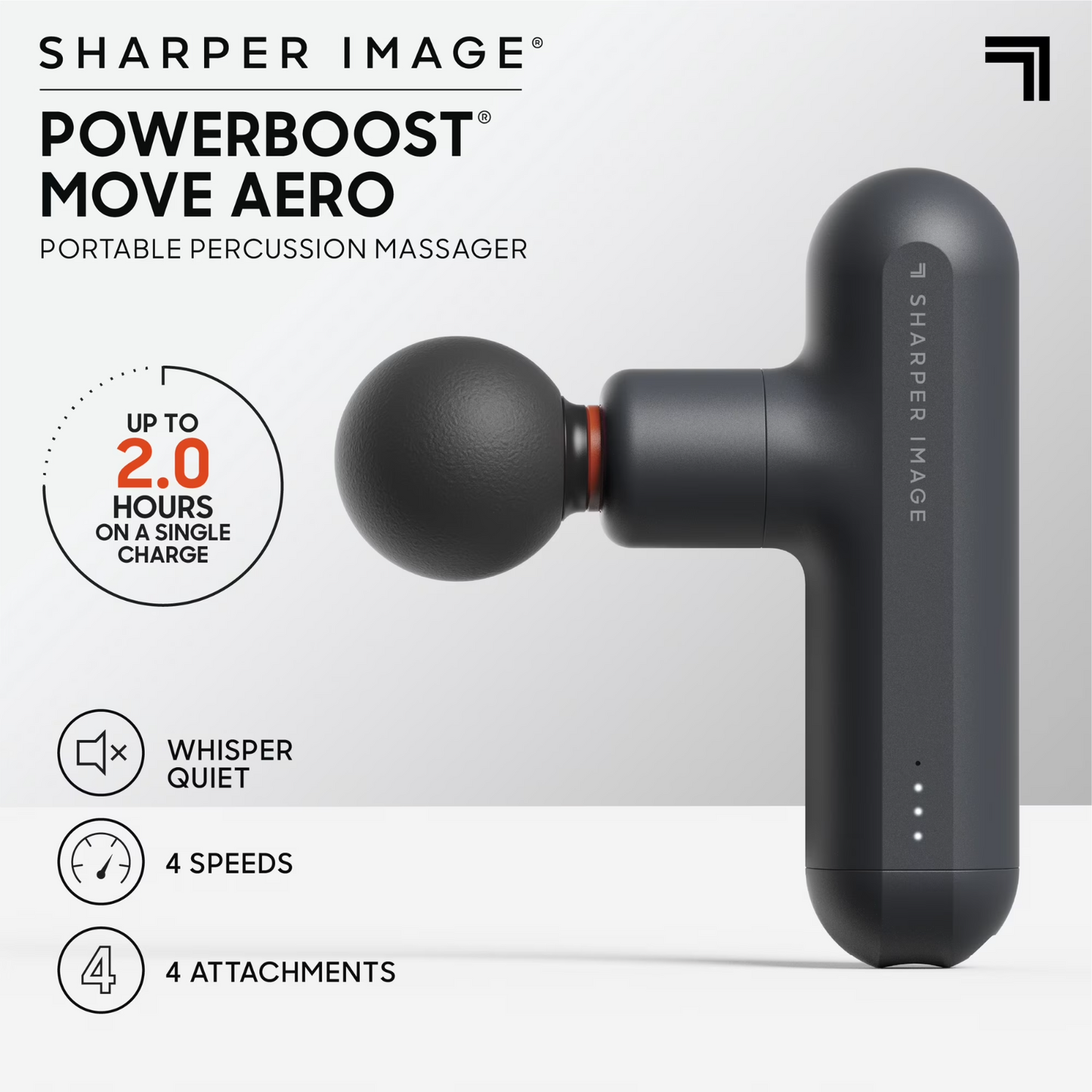 Sharper Image Powerboost Move Portable Percussion Body Massager