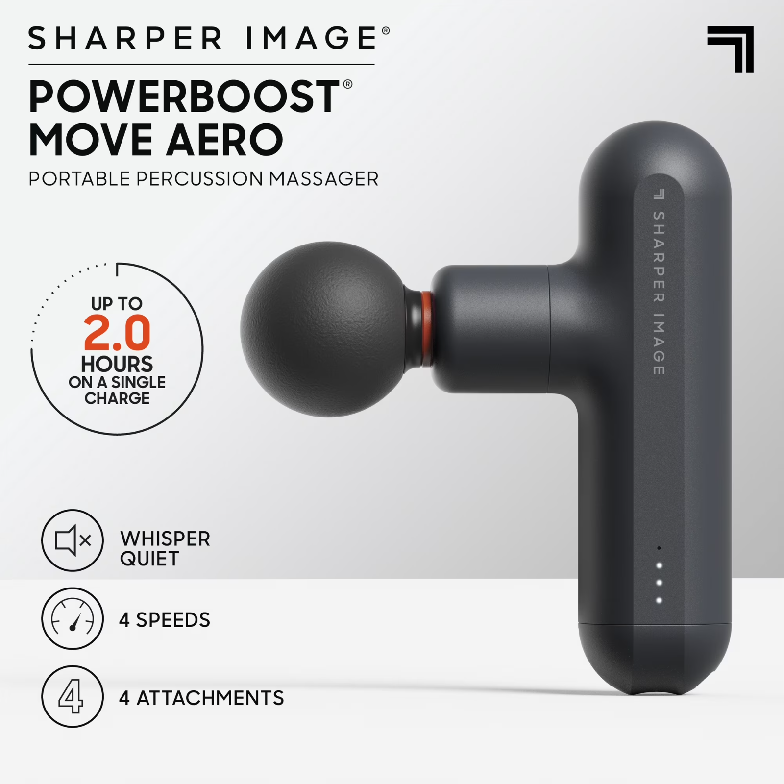 Sharper Image Powerboost Move Portable Percussion Body Massager
