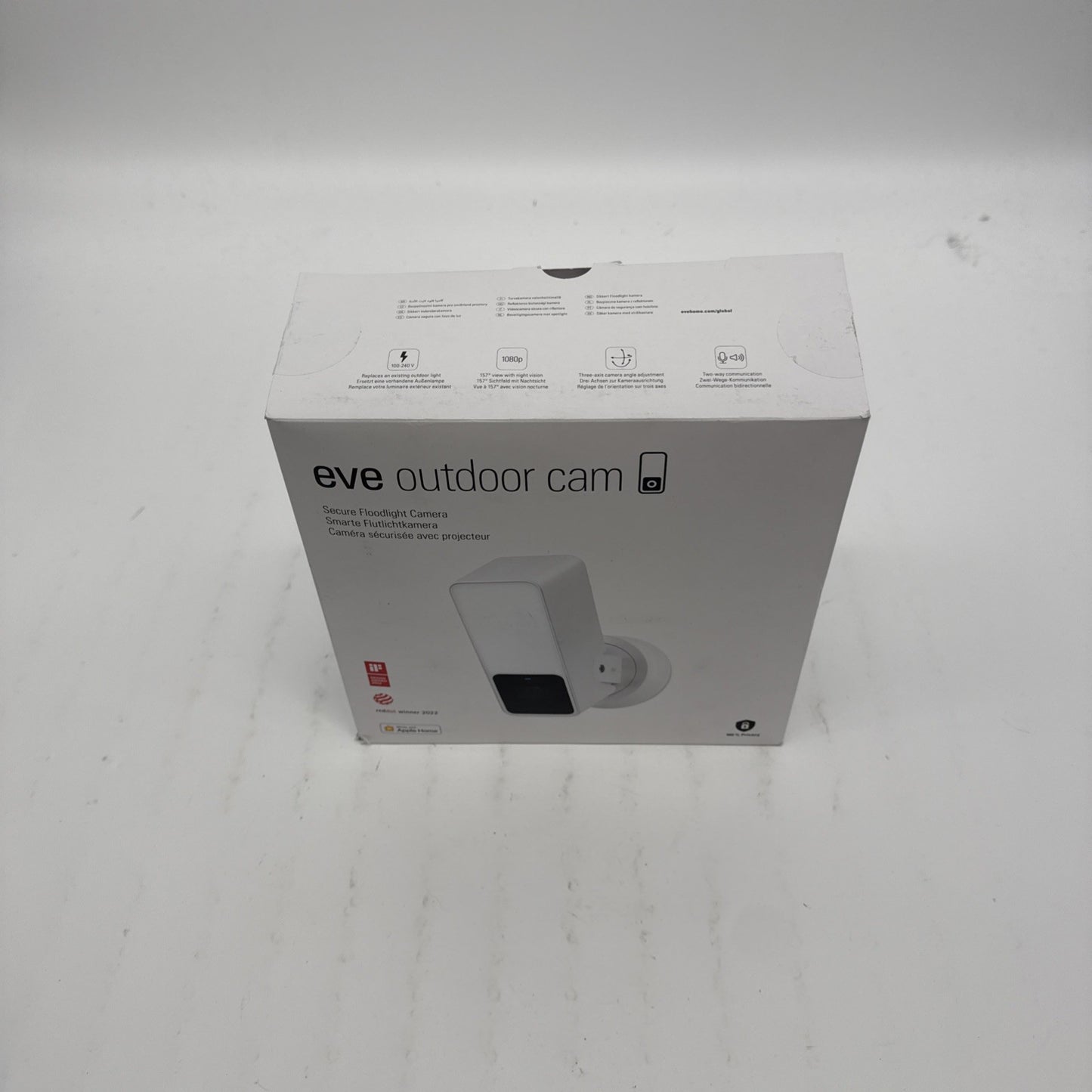 Eve Outdoor Cam White Edition Secure floodlight camera with Apple Home Kit NEW