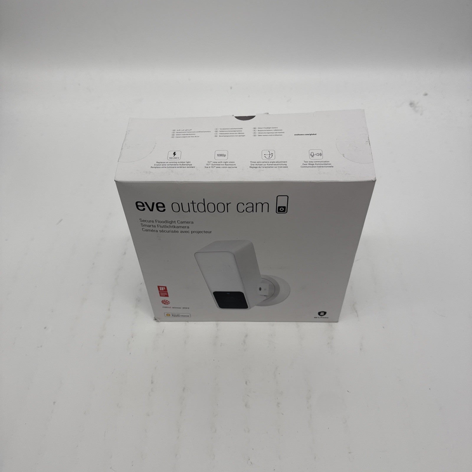 Eve Outdoor Cam White Edition Secure floodlight camera with Apple Home Kit NEW