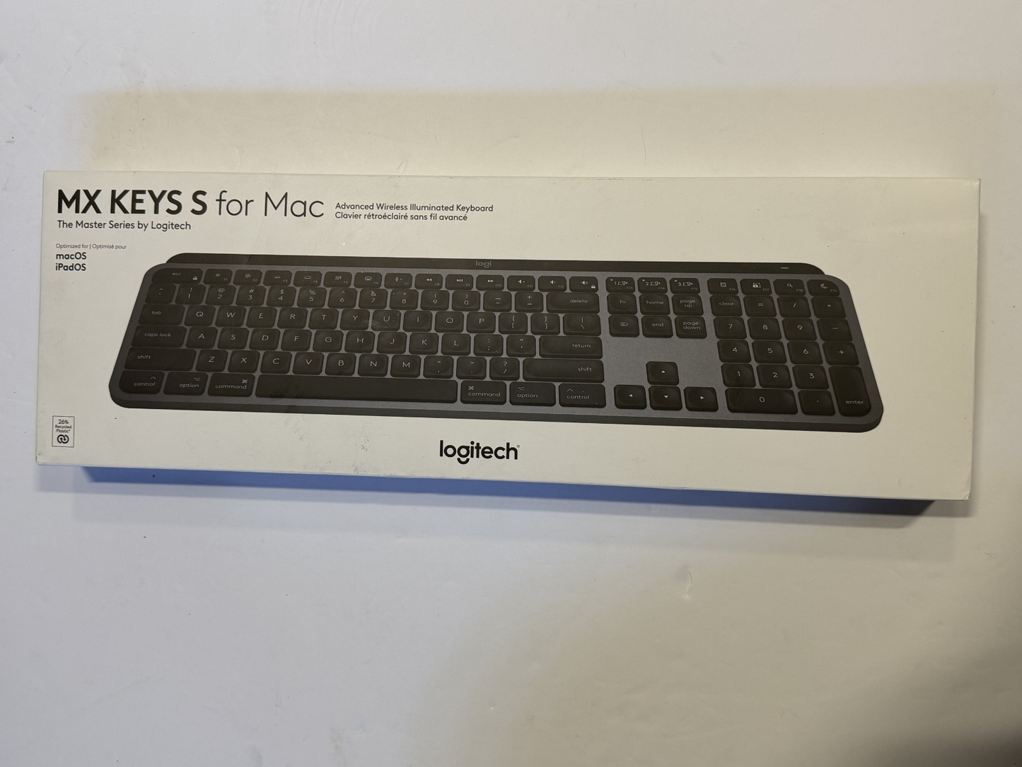Logitech MX S Keys Full Size Keyboard for PC and Mac -BLACK