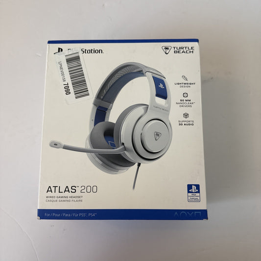 Turtle Beach Atlas 200 White Wired Gaming Headset for Sony PS5/PS4 - Brand New