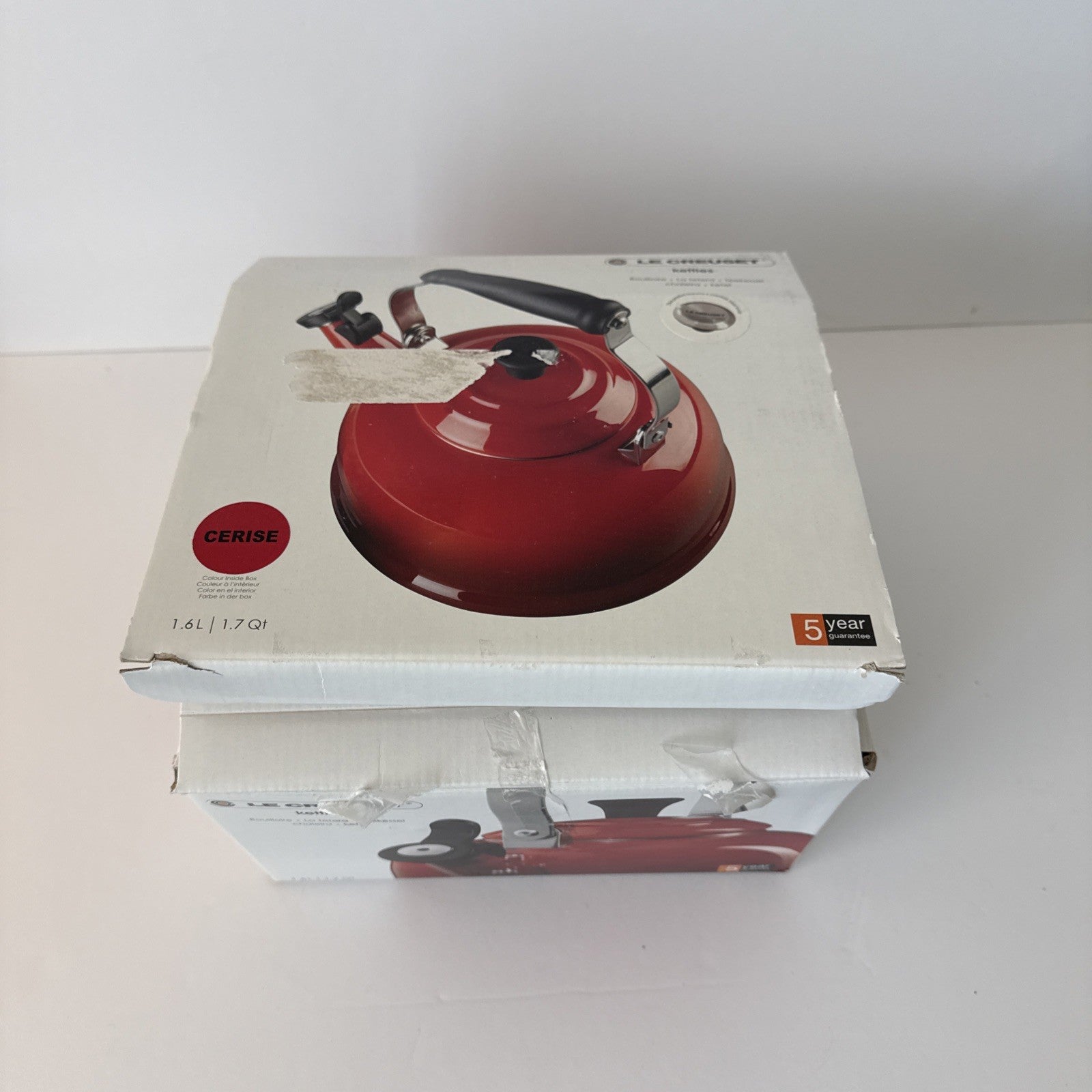 Boil Water Fast - Le Creuset 1.7qt Whistling Tea Kettle Cerise See Pics