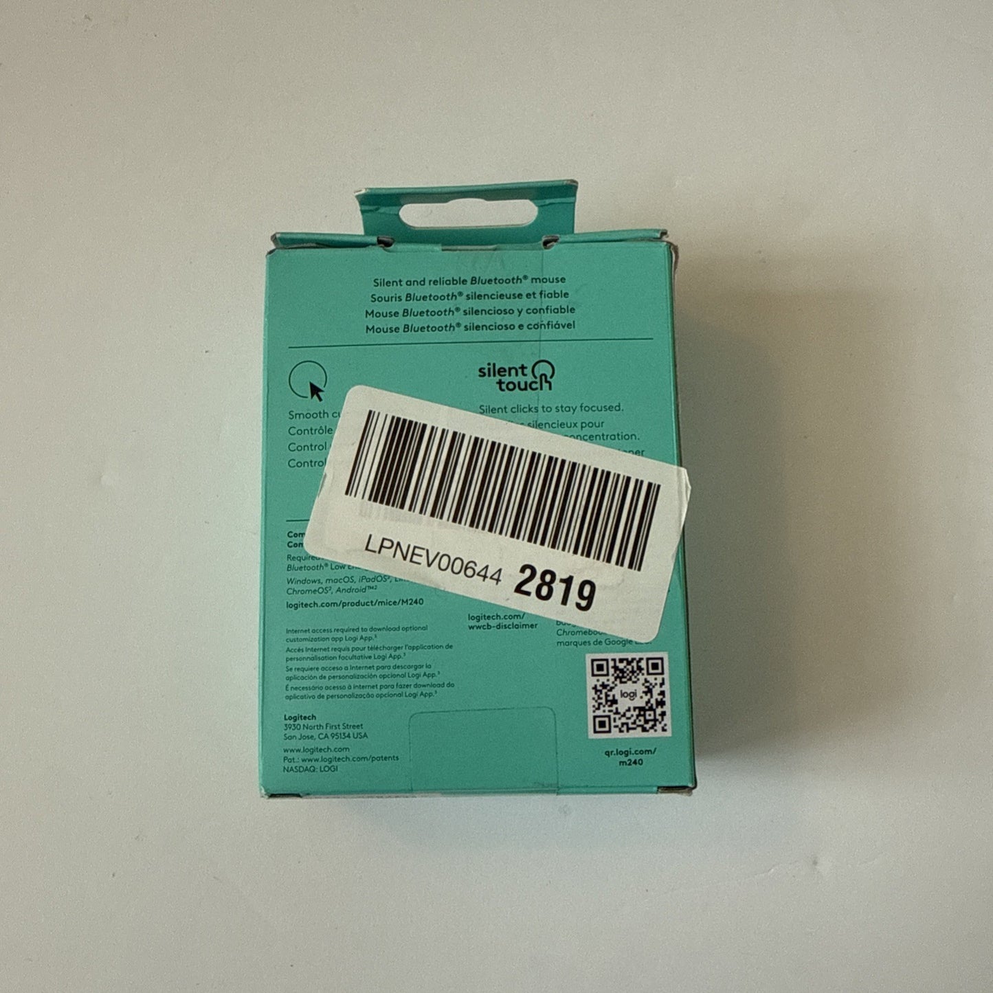 Logitech Bluetooth Wireless Mouse M240 Silent (NOB)