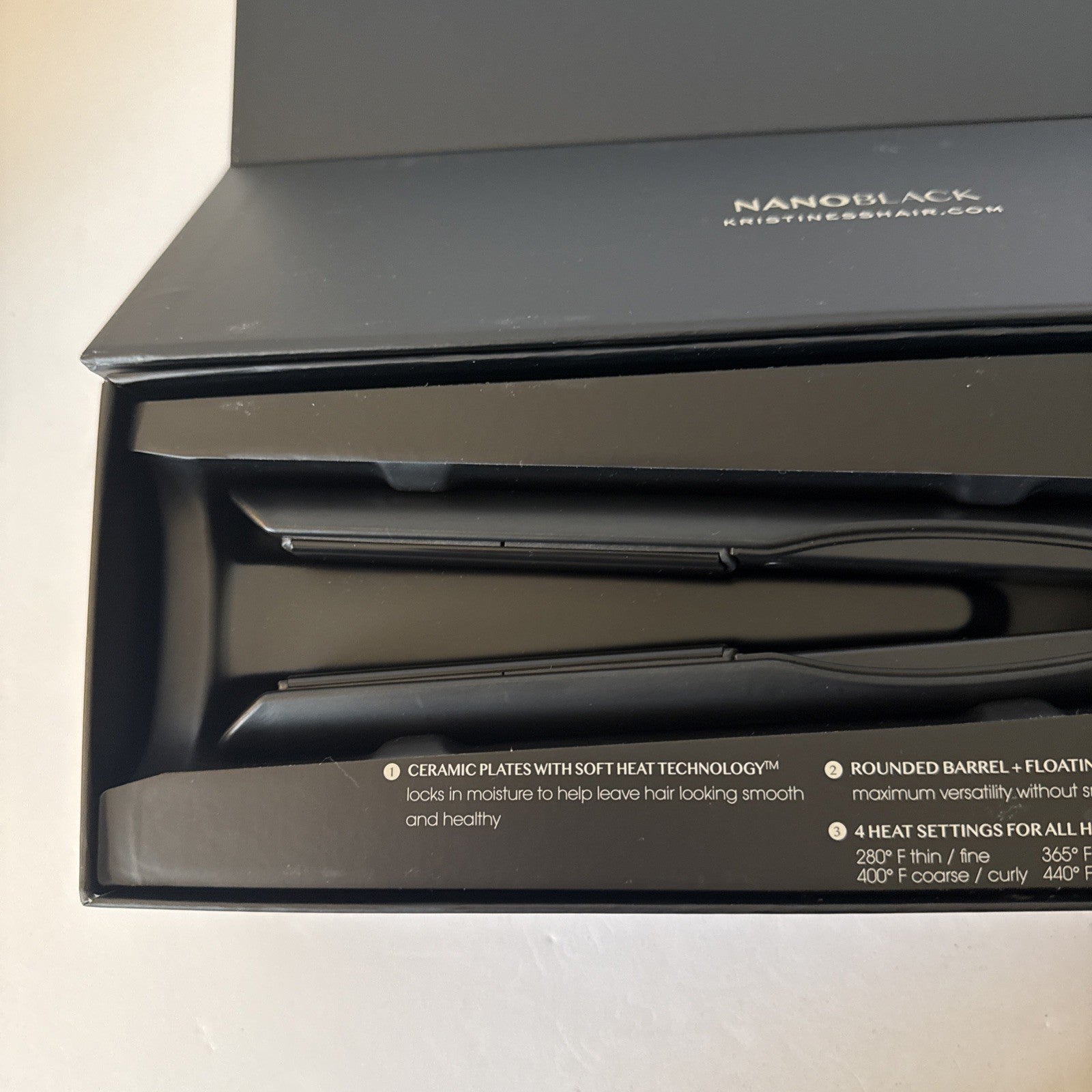 Kristin Ess Hair NANOBLACK Flat Iron 3-IN-One 1.25" inch Ceramic Plates