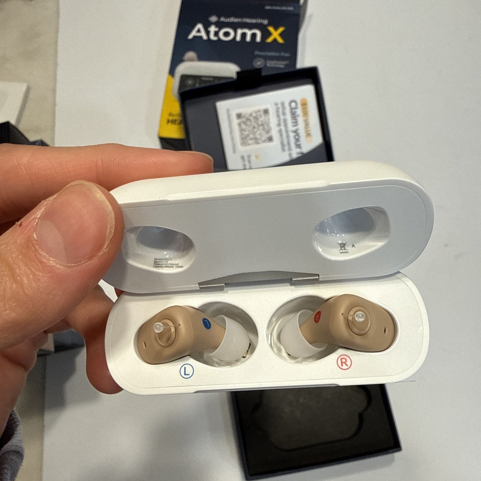 Audien Hearing  ATOM X -Rechargeable OTC Hearing Aids  BLUETOOTH