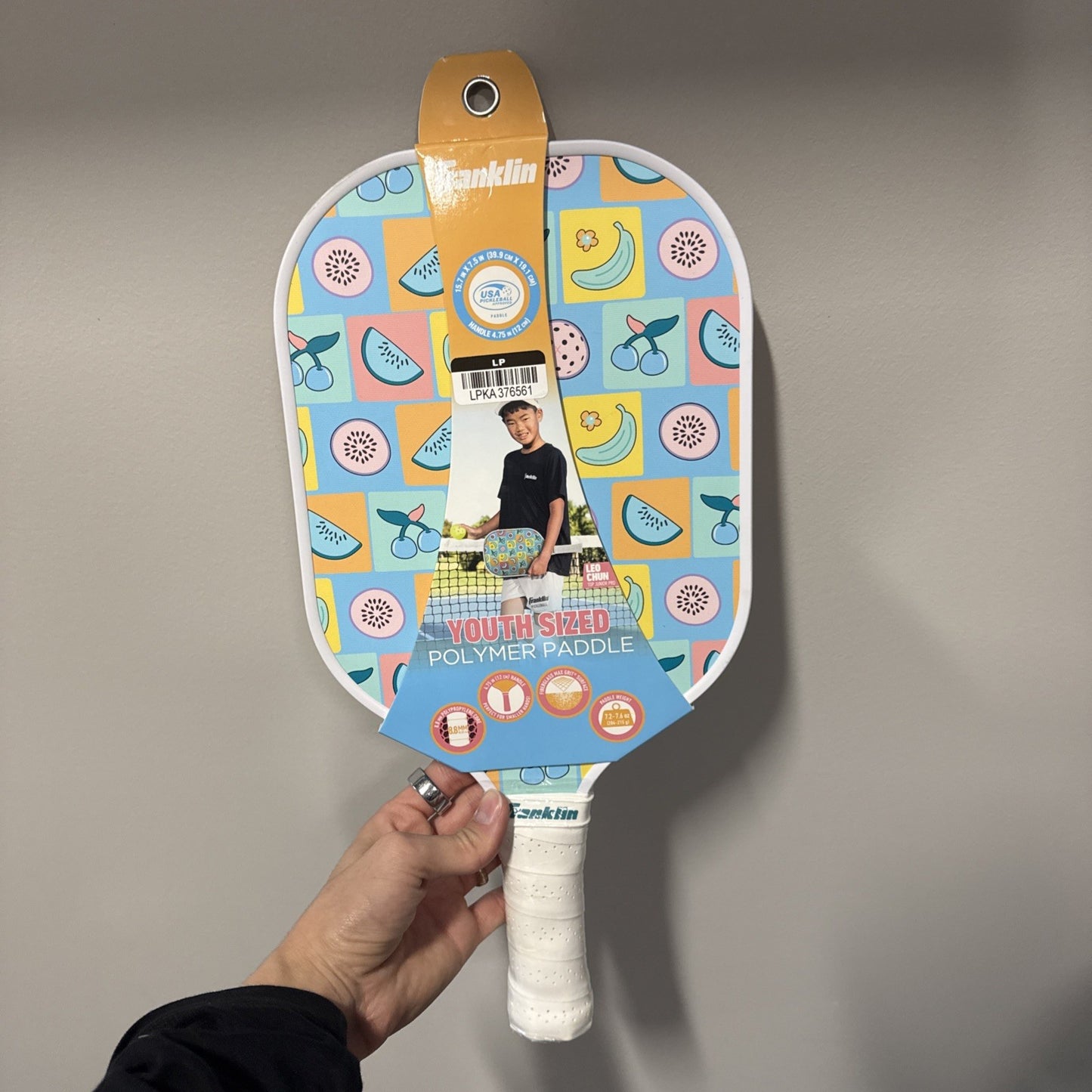 Franklin Sports Youth Paddle - Fruit Graphic: Fiberglass Racquet for Pickleball