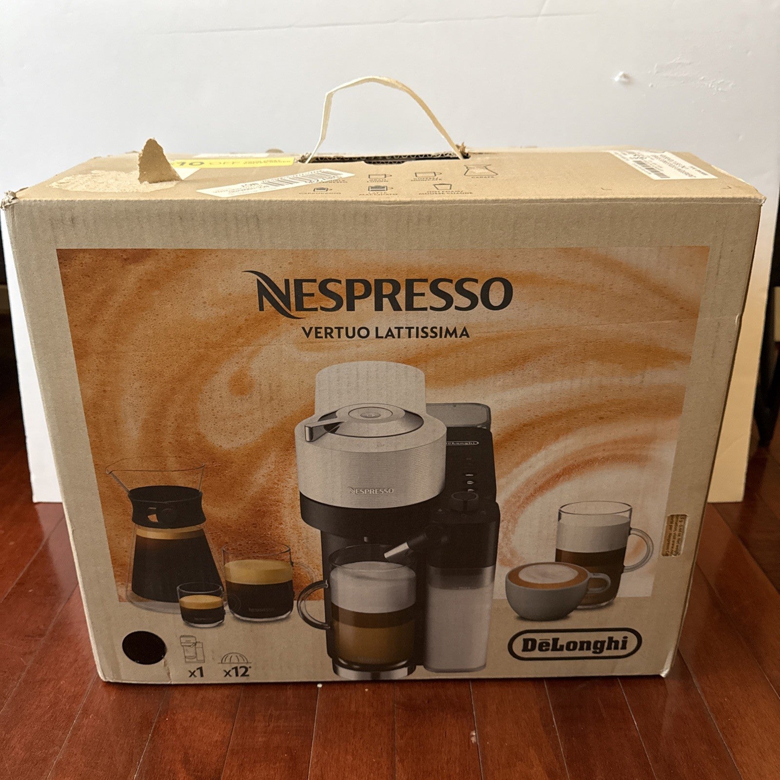 Home Coffee Lover Espresso Machine - Nespresso Vertuo Lattissima Black ENV300B