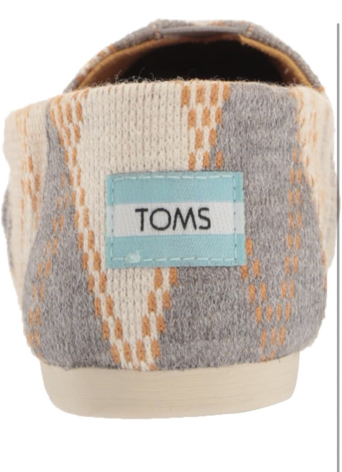 TOMS Classics Women's Alpargata Shoes Shadow Argyle Knit Size 6 Women