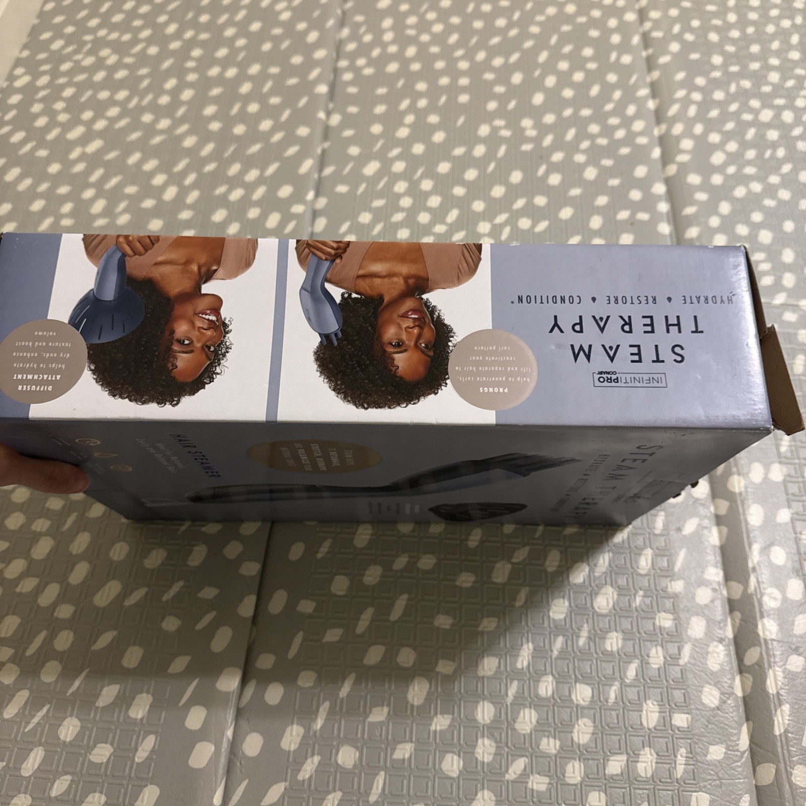 Portable Steam Therapy Hair Steamer Blue Infiniti PRO by CONAIR Styling Tool