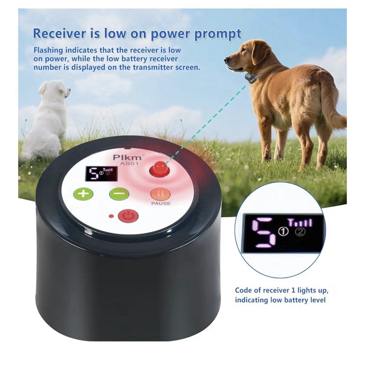 Plkm Wireless Dog Fence 2026 Newest Intelligent Pet Electric Containment System,