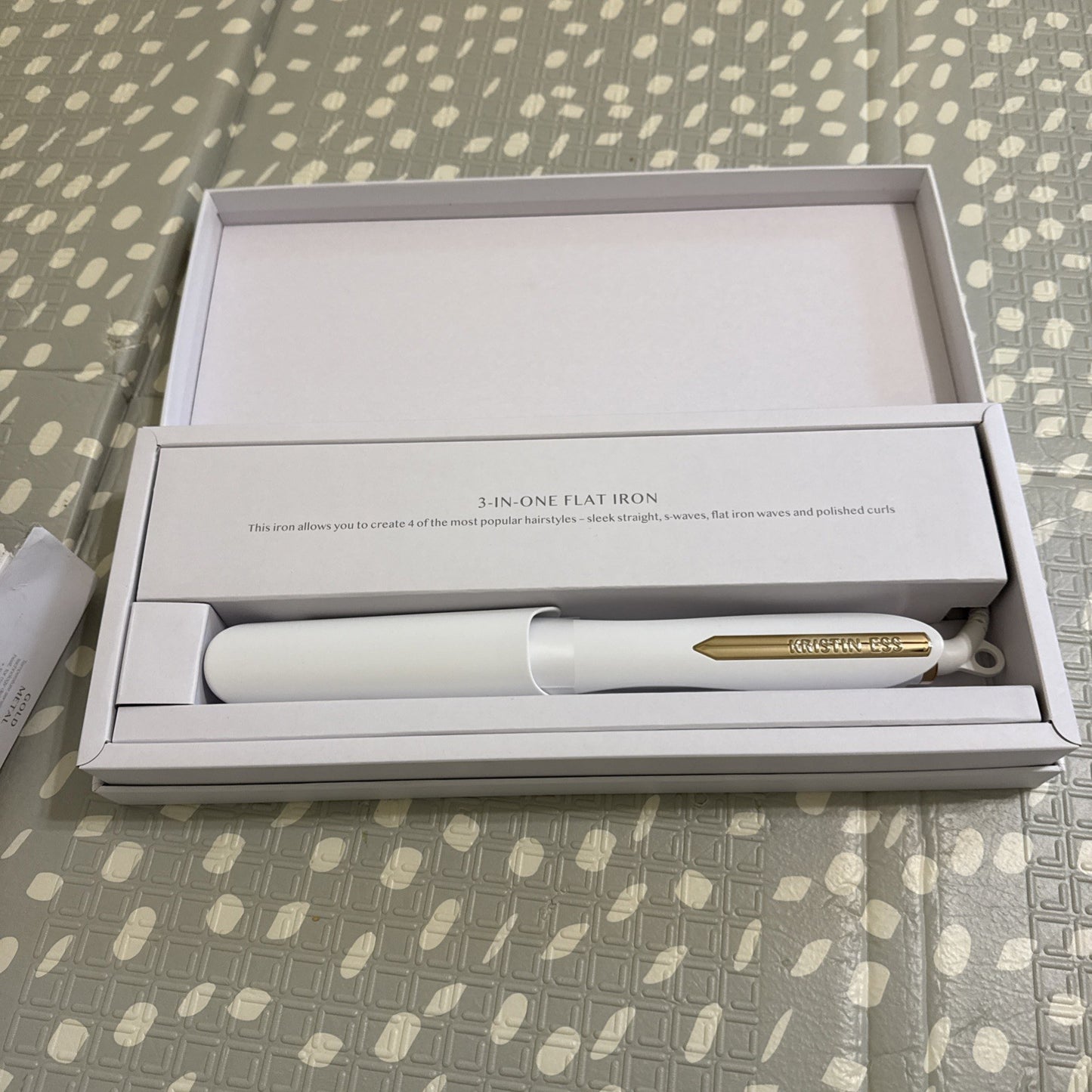 Kristin Ess Titanium Flat Iron Hair Straightener and Curler - Dual Voltage