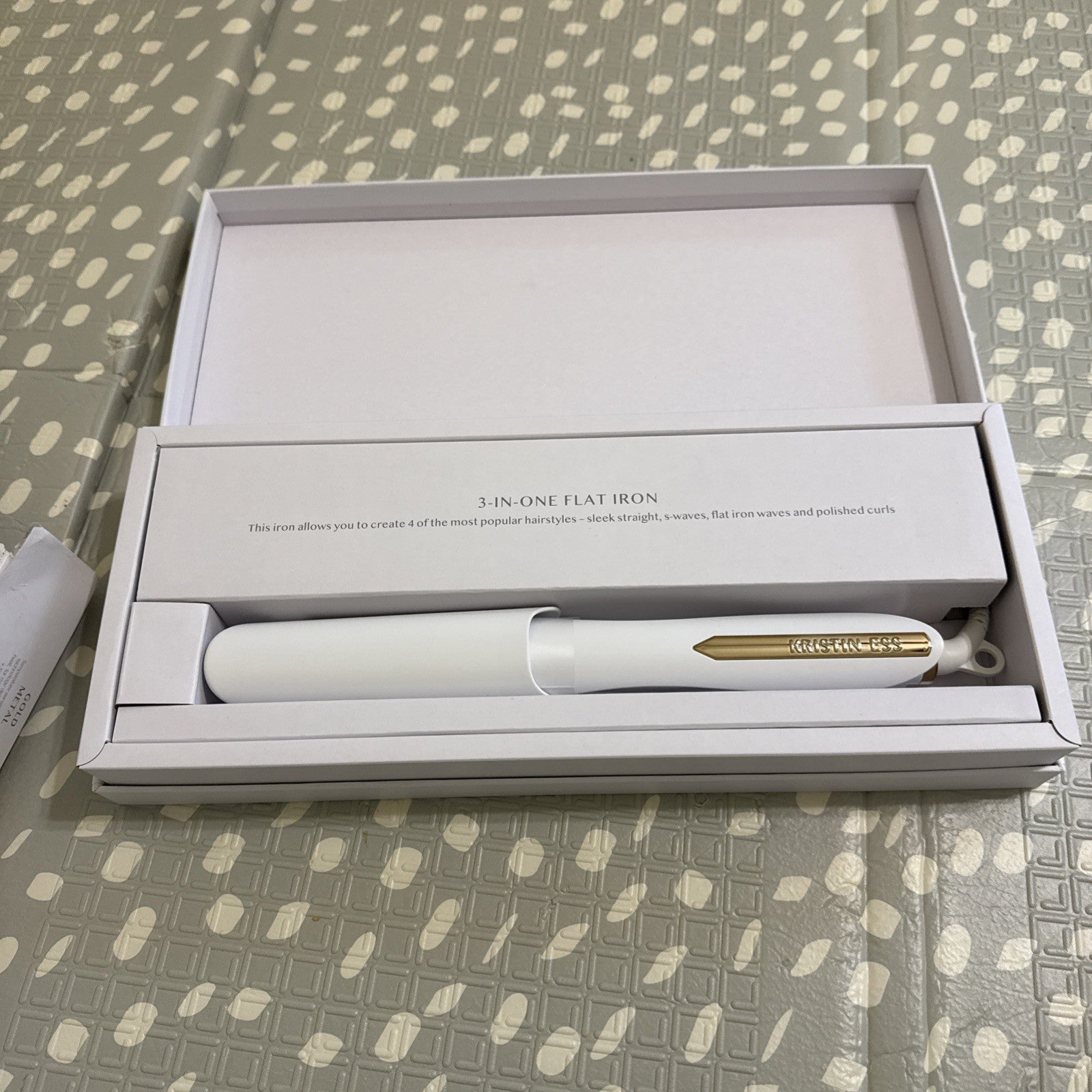 Kristin Ess Titanium Flat Iron Hair Straightener and Curler - Dual Voltage