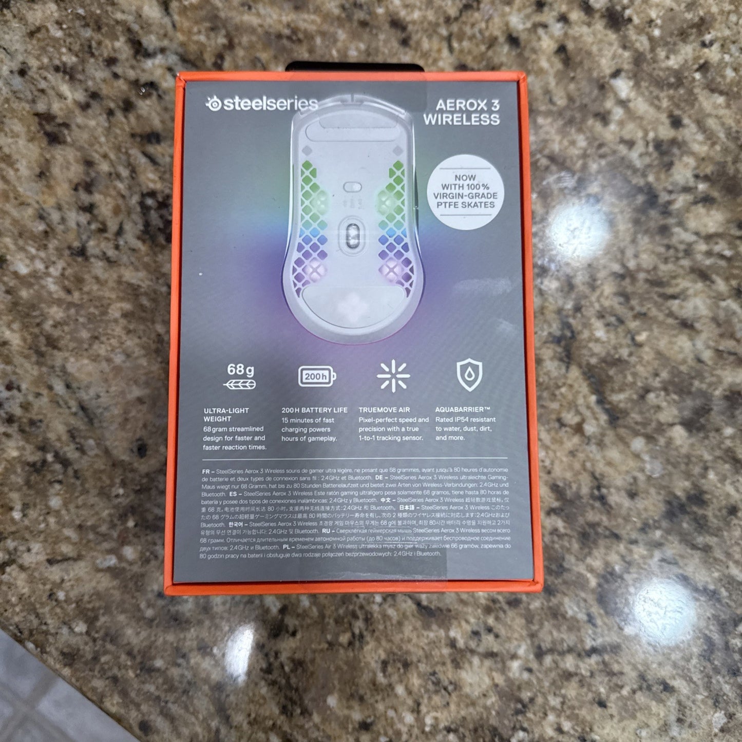 SteelSeries Aerox 3 Snow Wireless Gaming Mouse Ultra-Lightweight