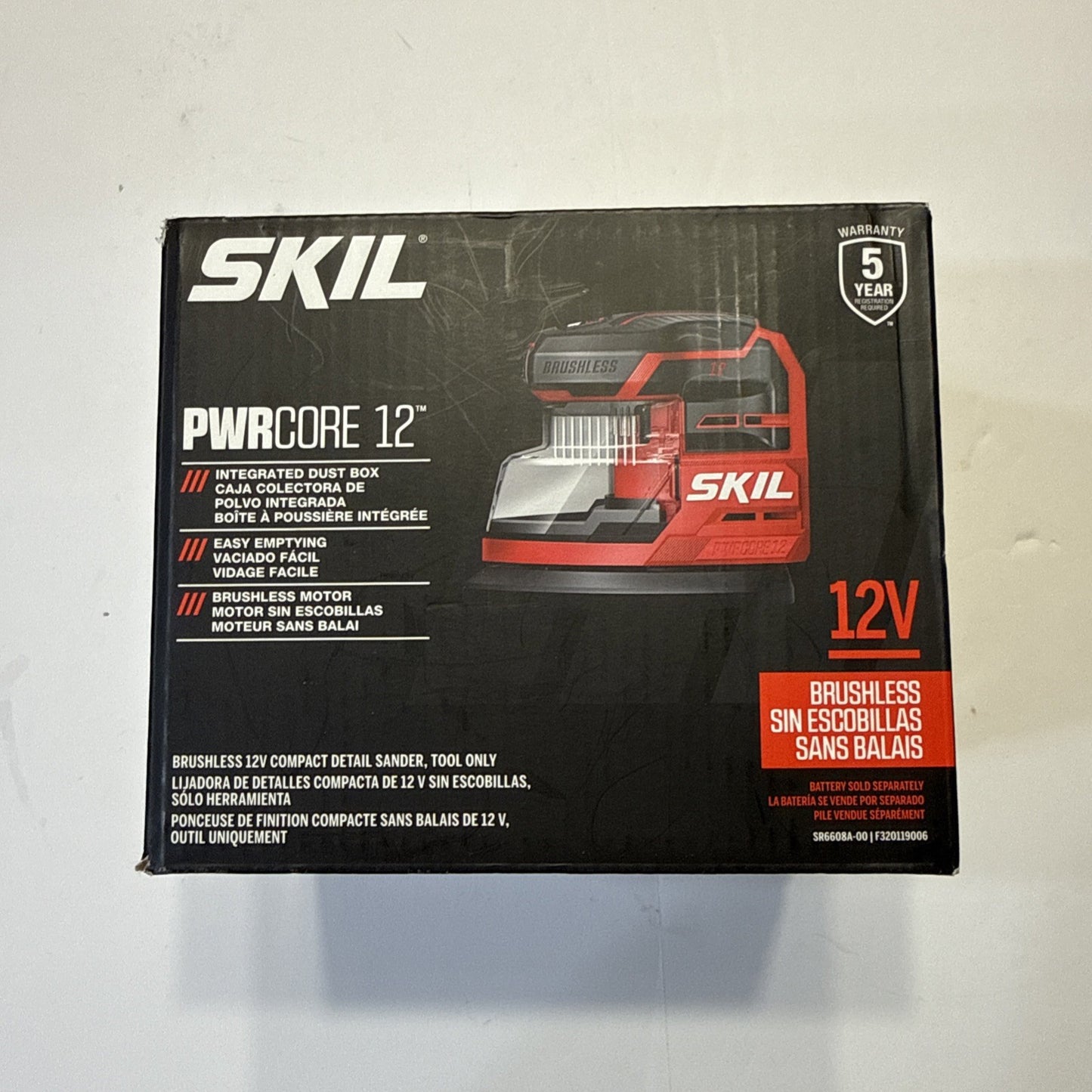 NEW SKIL PWR CORE 12 Brushless 12V Compact Detail Sander - Tool Only SR6608A-00