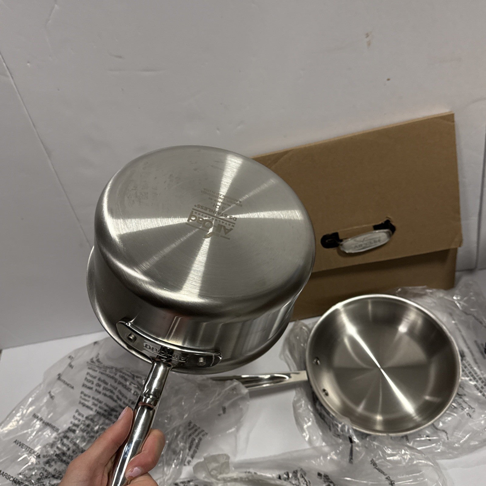 All Clad D5 Stainless Steel 10 Piece Cookware Set Induction Compatible