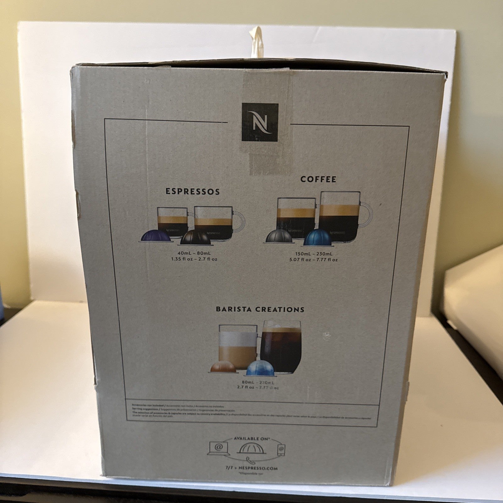 Nespresso Vertuo Plus & Aeroccino3 ENV155TAE  w/ Milk Frother DeLonghi Grey New