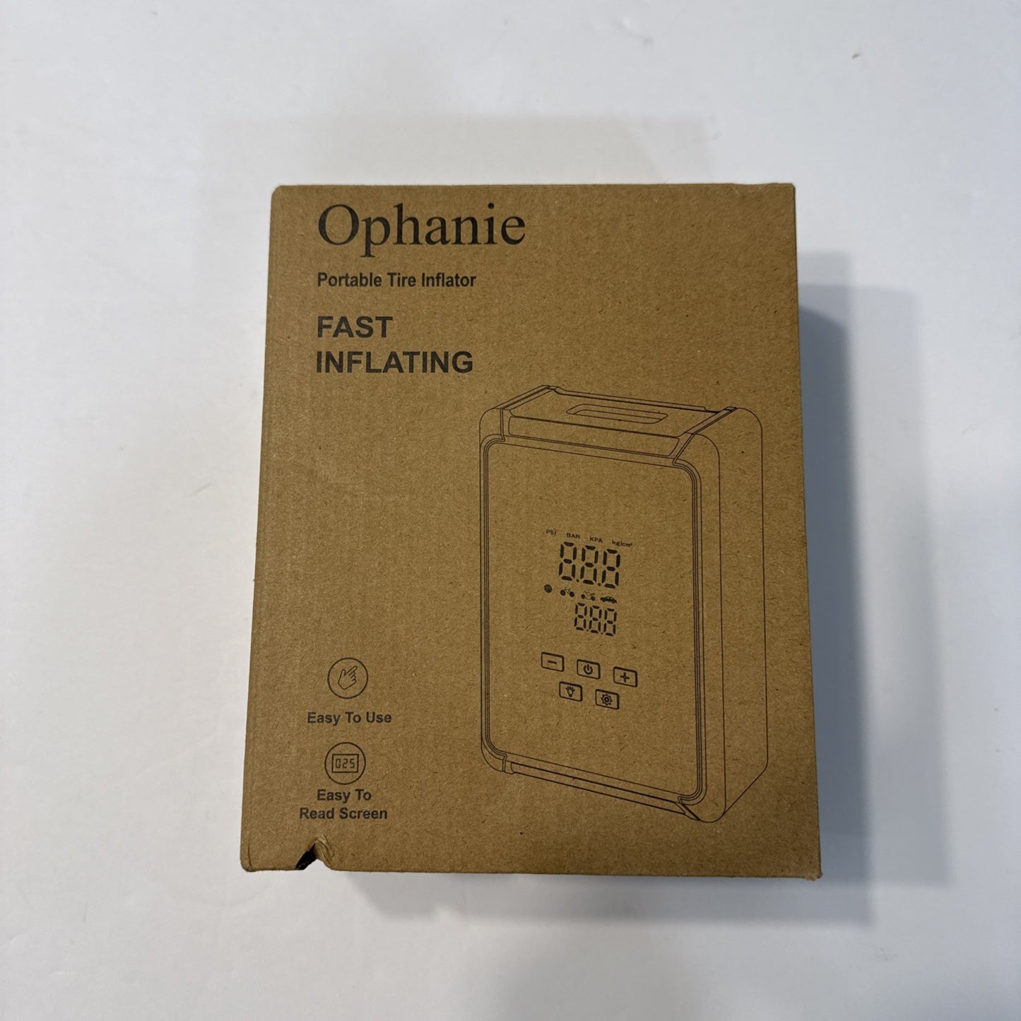 Ophanie Portable Tire Inflator  Digital PSI Car Bike Portable –