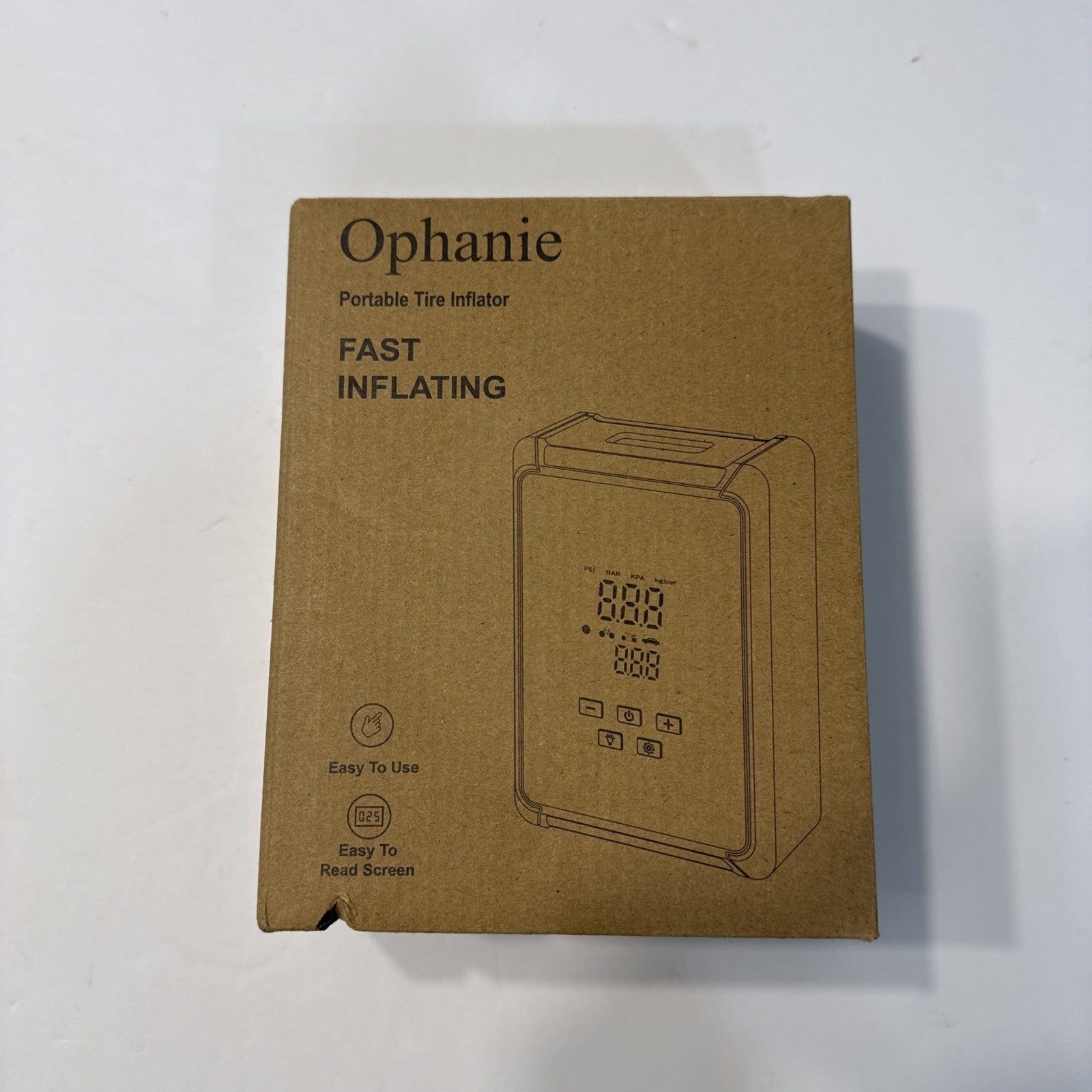 Ophanie Portable Tire Inflator  Digital PSI Car Bike Portable –