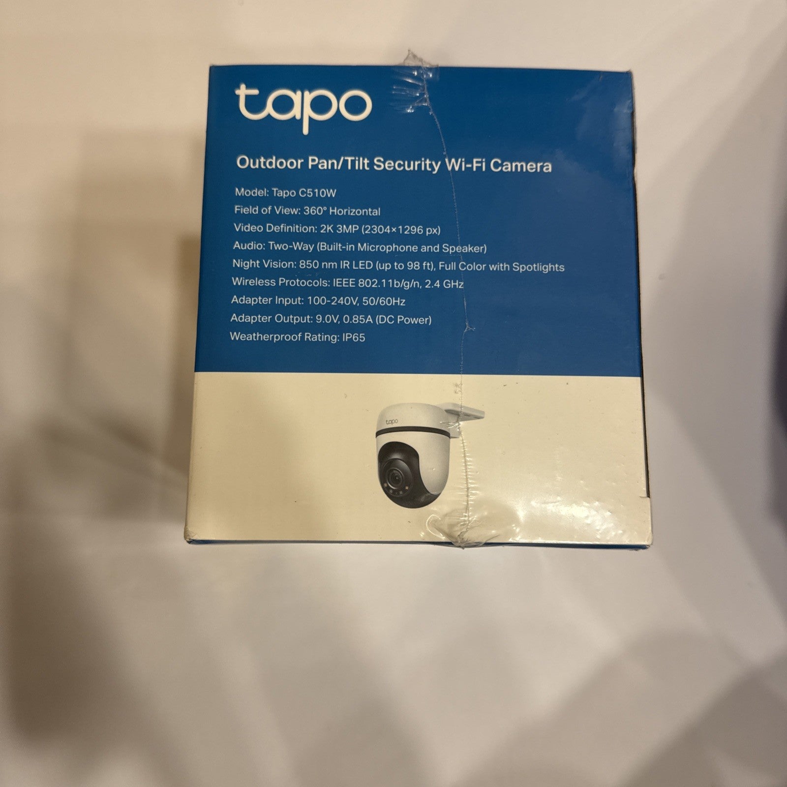 New 2K Outdoor Wired Pan/Tilt Security Camera in White with 360° View and AI ...