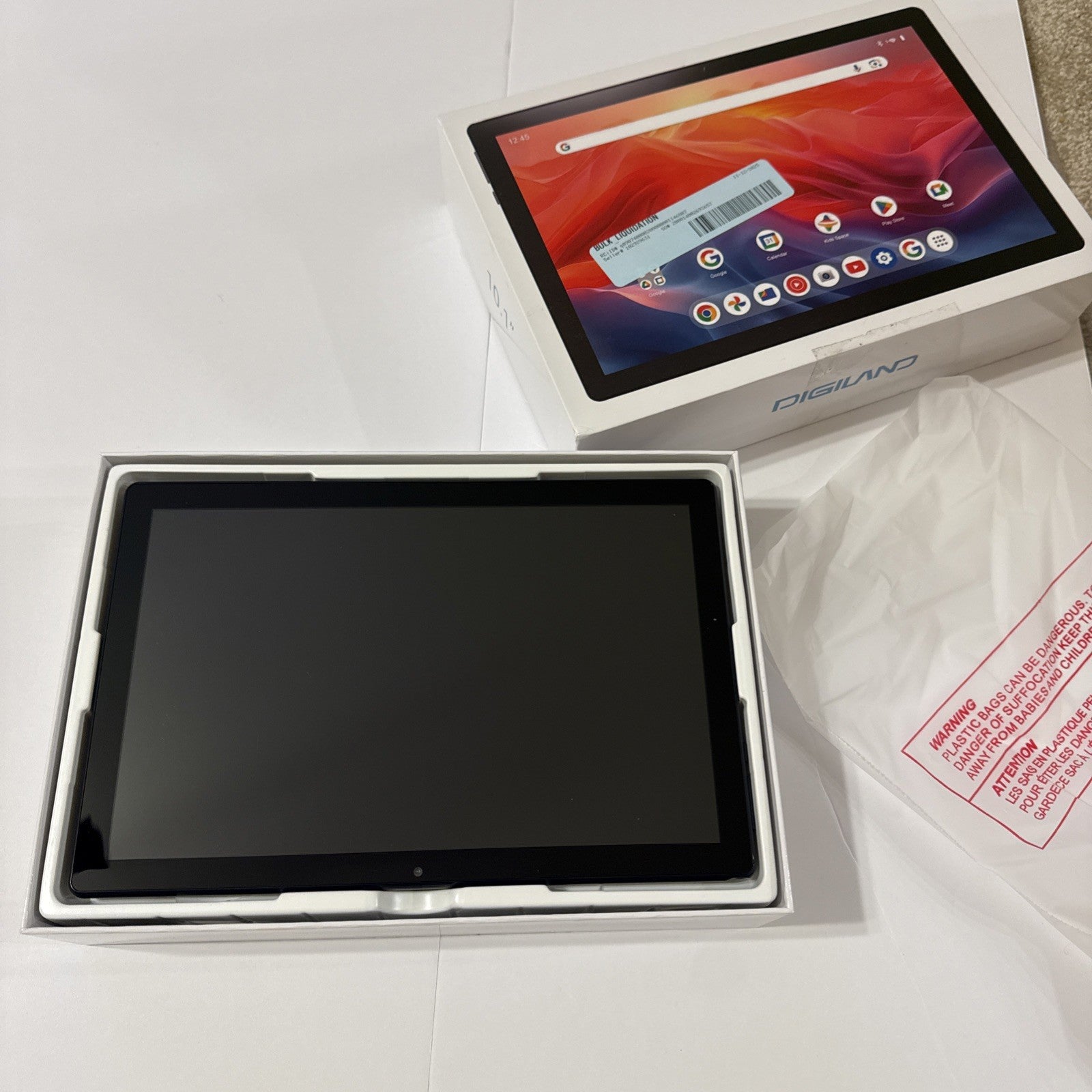 Digiland Tablet 10-1 Android 14 G80 Octa-Core 12GB Ram 128GB Rom Storage