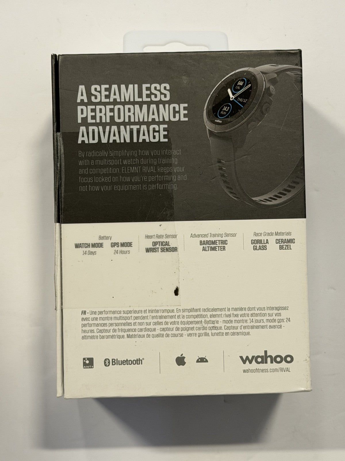 Wahoo ELEMNT RIVAL Multisport GPS Watch - Black
