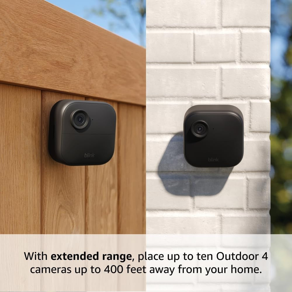 Blink Outdoor 4 XR two-year battery camera 4x security coverage 4 camera - Black