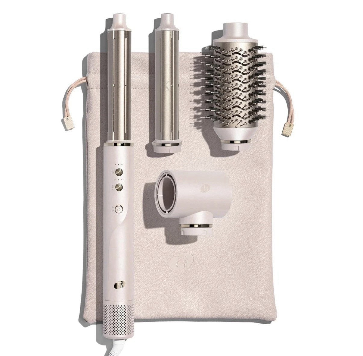T3 Aire 360 Multi-Styler Blowout System Kit w/ Ceramic Curling Attachments, Pink