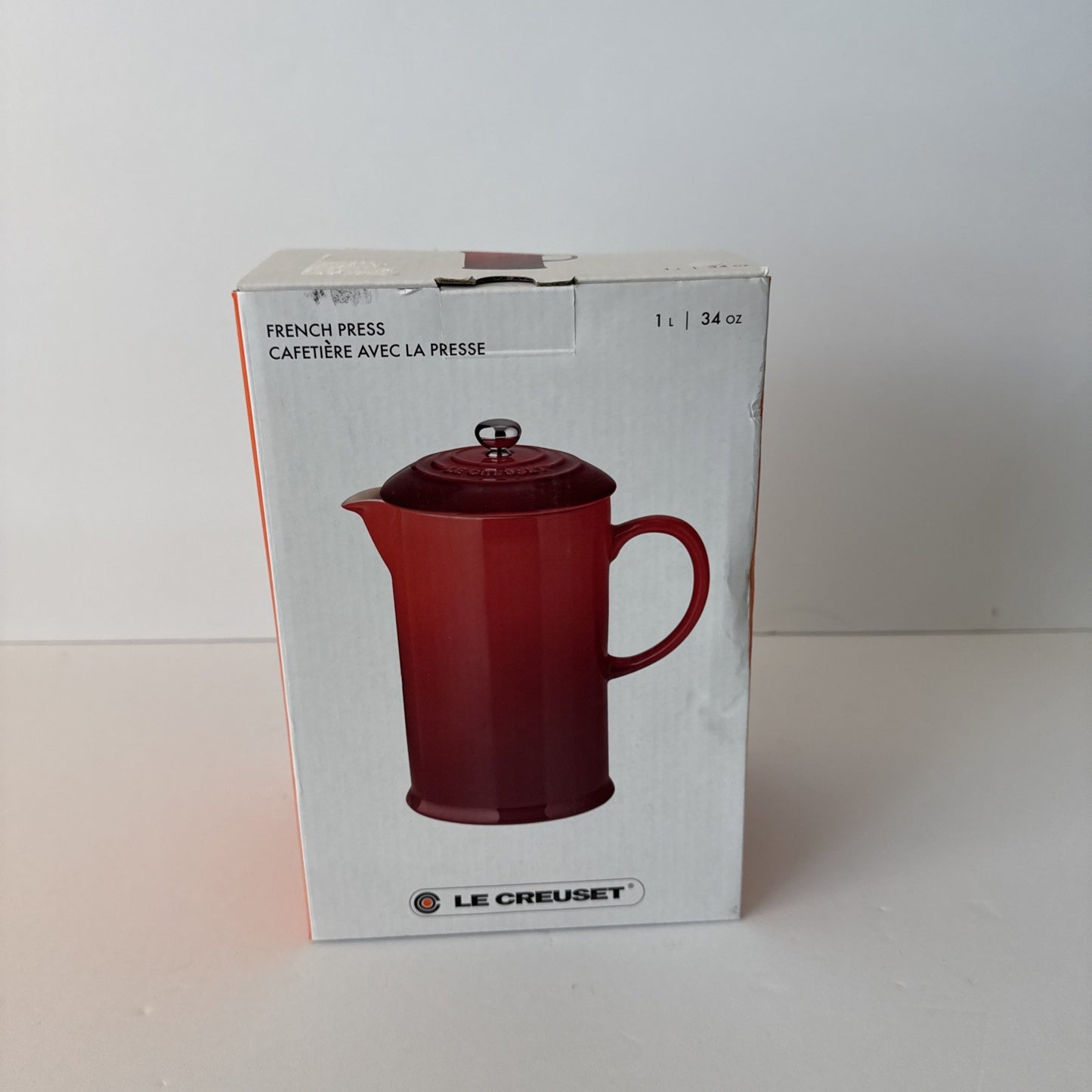 Le Creuset Stoneware 34 Ounce Marble Collection French Press -tested