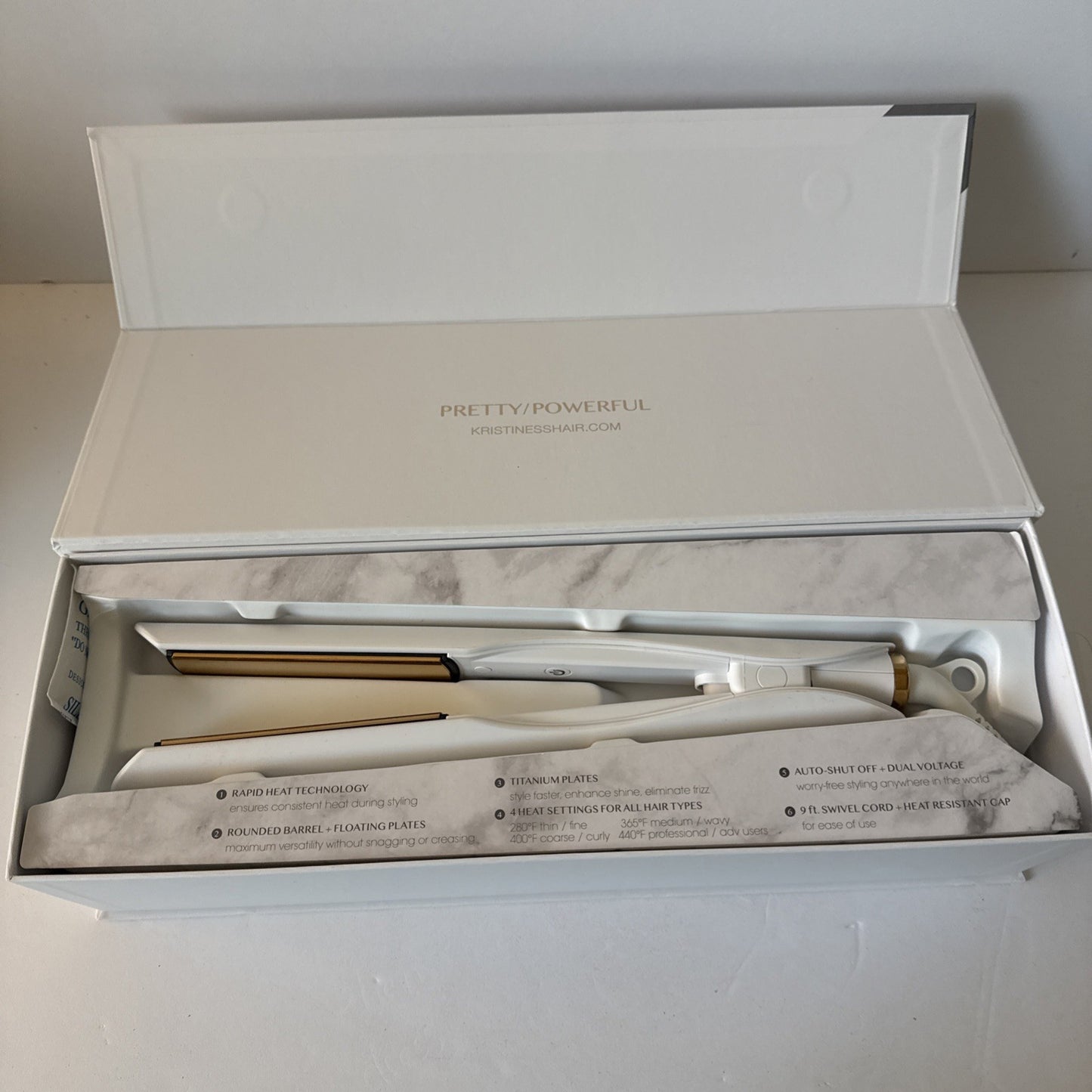 Kristin Ess Titanium Flat Iron Hair Straightener and Curler - Dual Voltage