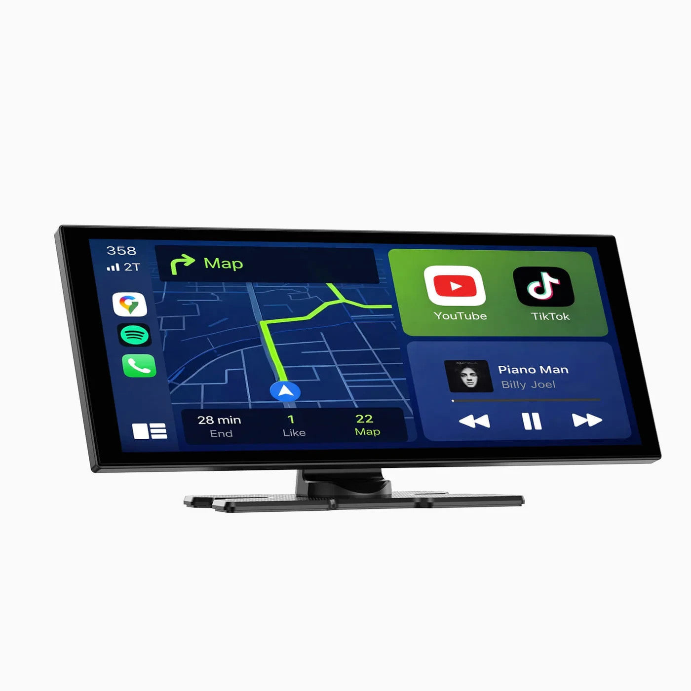 LAMTTO RC29 WIRELESS CARPLAY VIDEO PLAYER - 10.25" TOUCHSCREEN FOR CAR