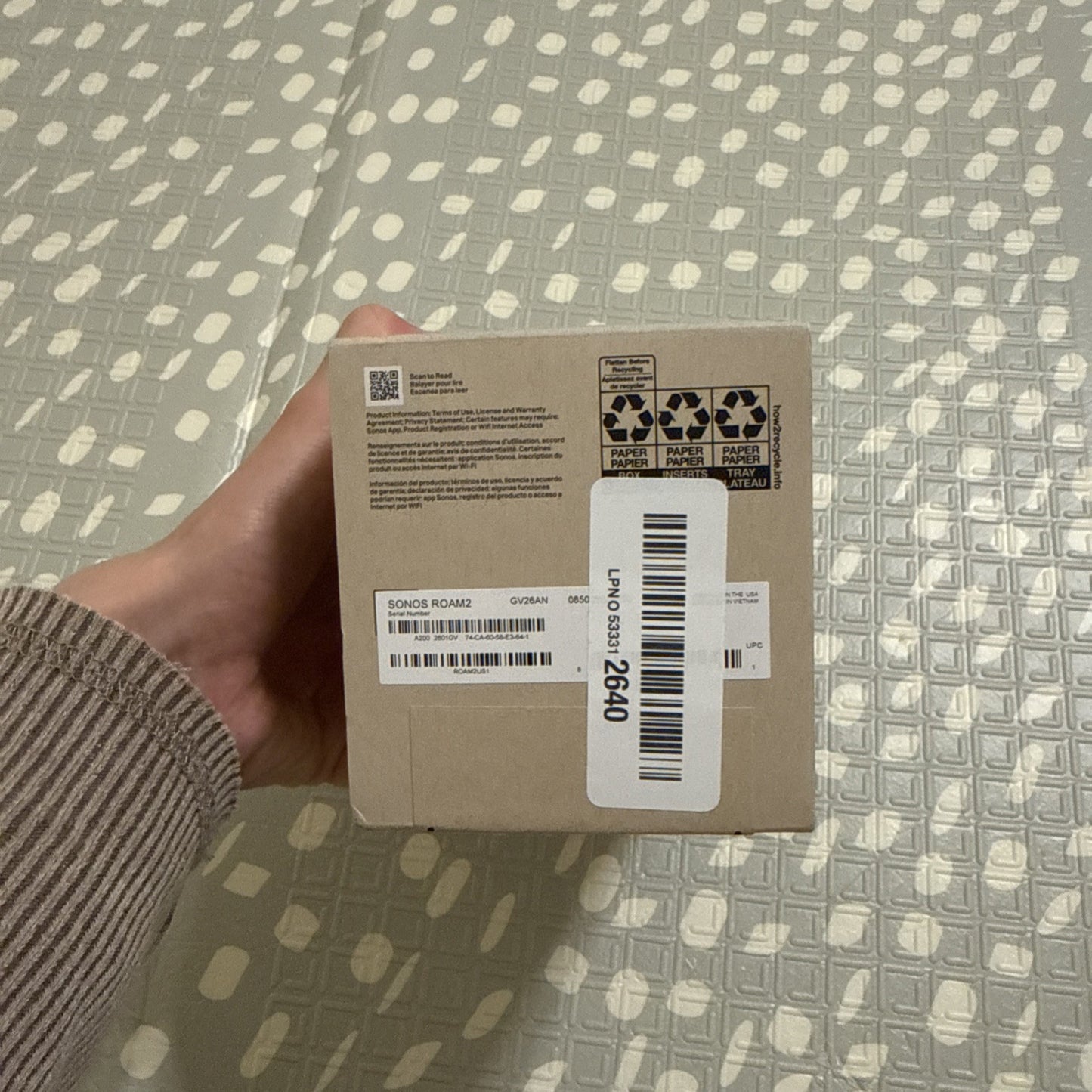 Sonos Roam 2 - White Portable Bluetooth Speaker - Open Box