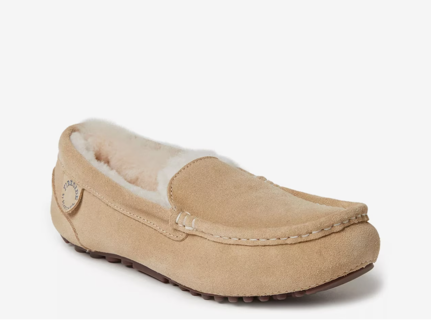 Fireside By Dearfoams Women's Mel Genuine Shearling Moccasin Slipper