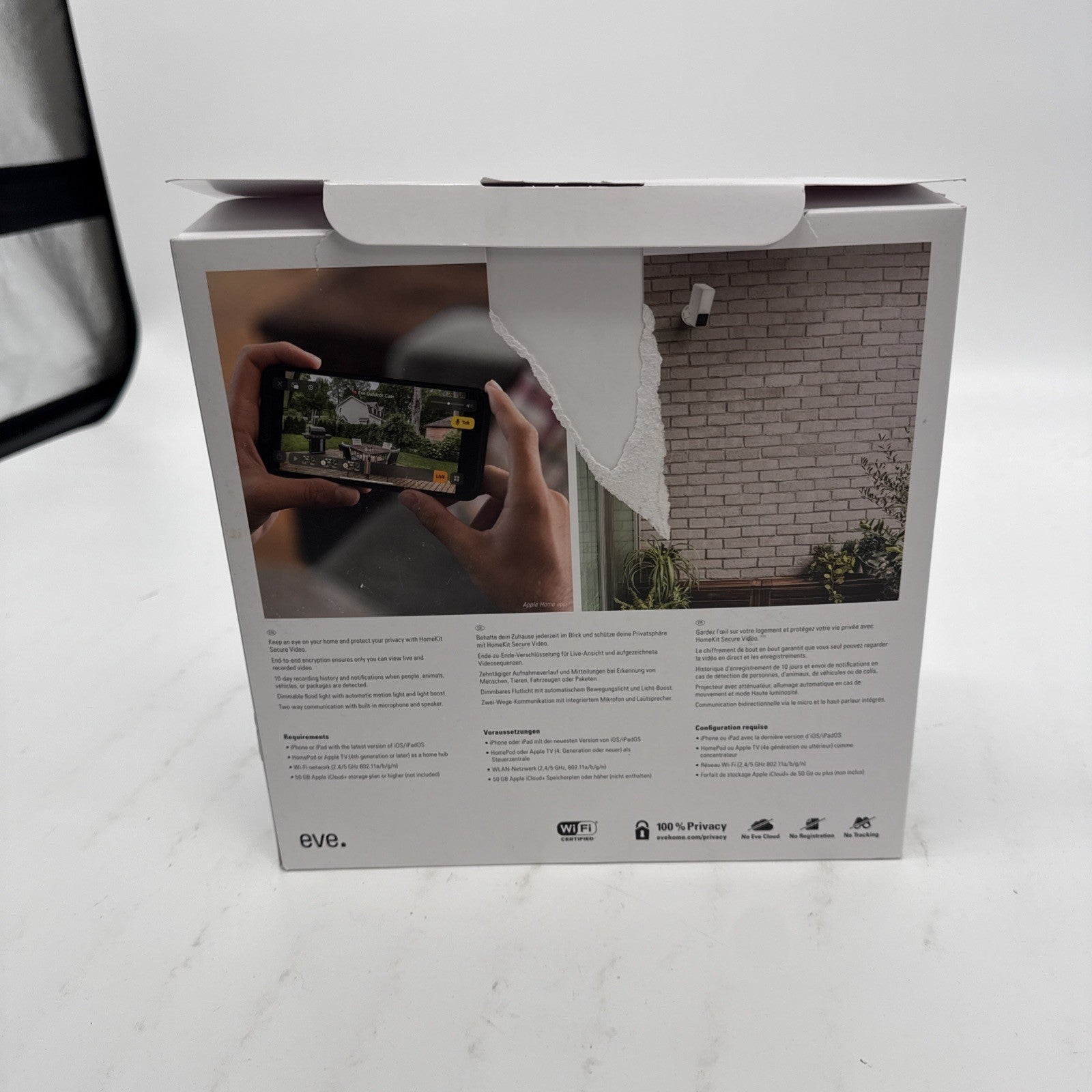Eve Outdoor Cam White Edition Secure floodlight camera with Apple Home Kit NEW