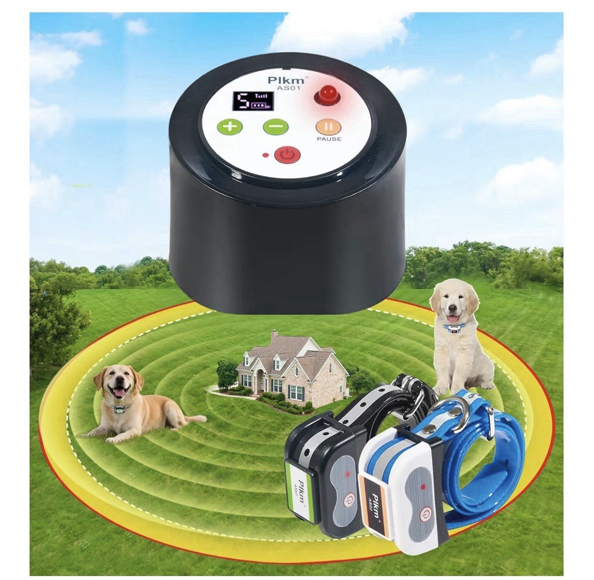 Plkm Wireless Dog Fence 2026 Newest Intelligent Pet Electric Containment System,