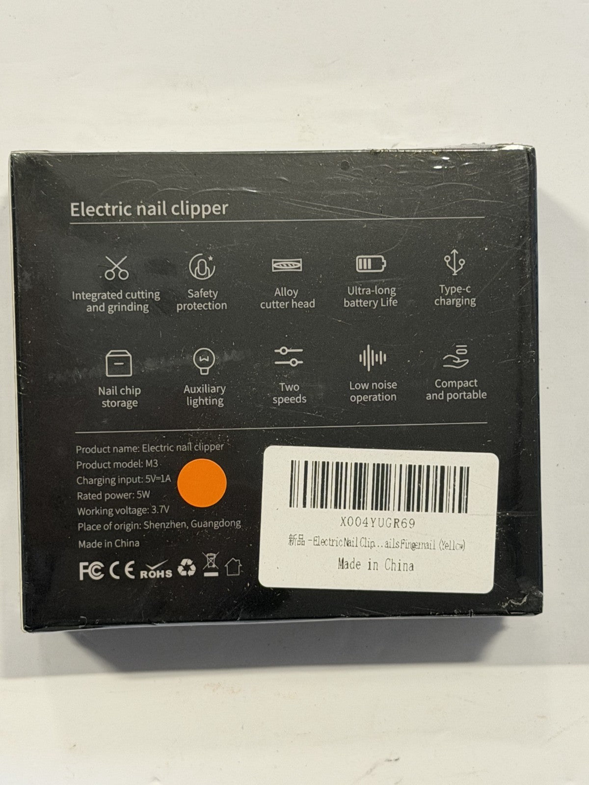 M3 Electric Nail Clipper Compact Portable New in Box