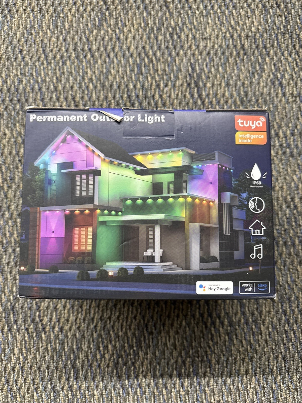 Permanent Outdoor Christmas Lights 100ft RGB+IC IP68 Waterproof Smart Lights