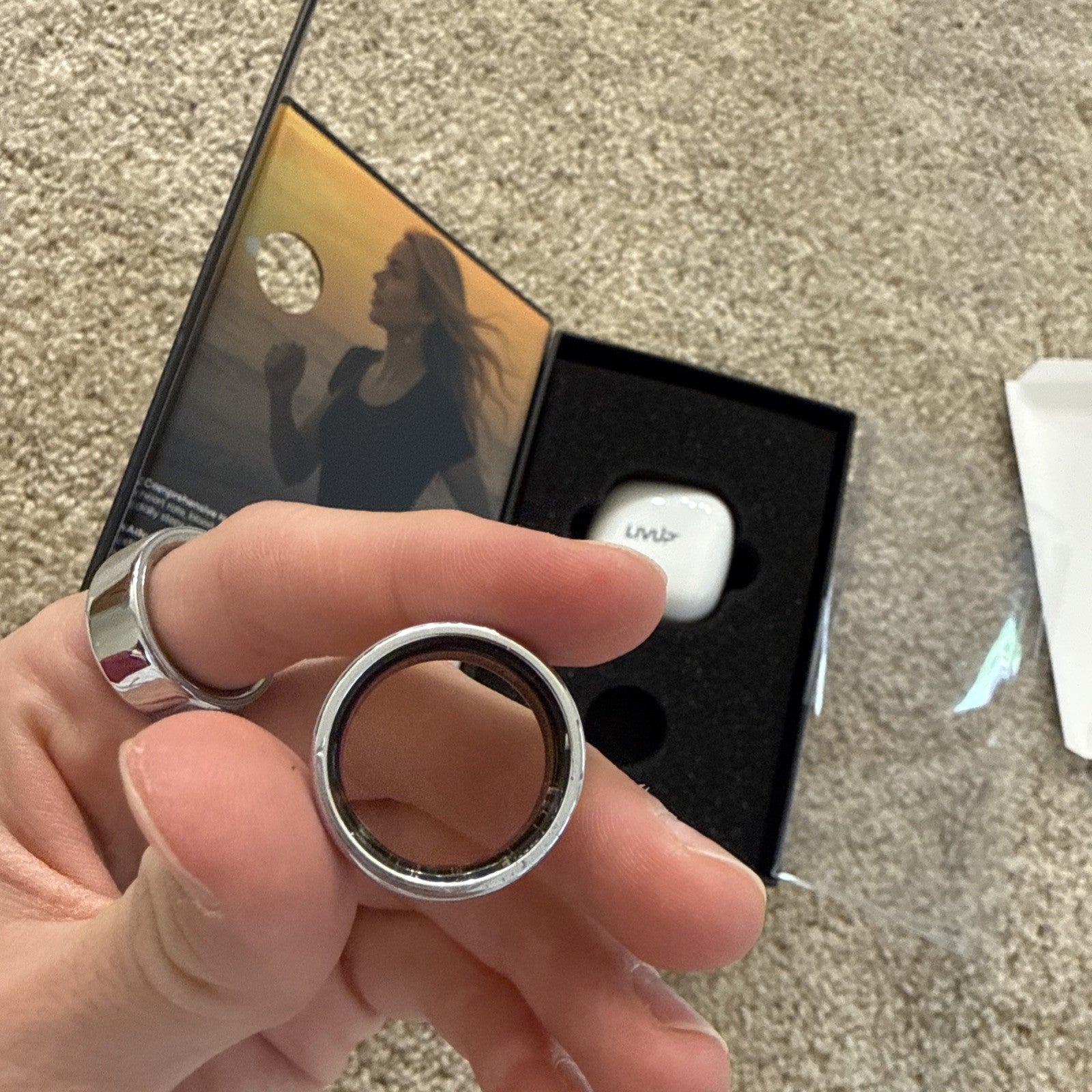 Livup Smart Ring Health Tracker Silver Size 8 Sleep Steps Heart Rate Oxygen New