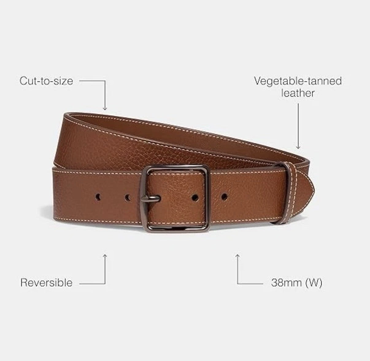 Coach Harness Buckle Belt Saddle Size 30 New Sealed
