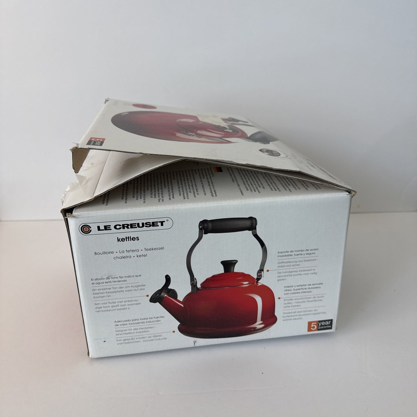 Boil Water Fast - Le Creuset 1.7qt Whistling Tea Kettle Cerise See Pics