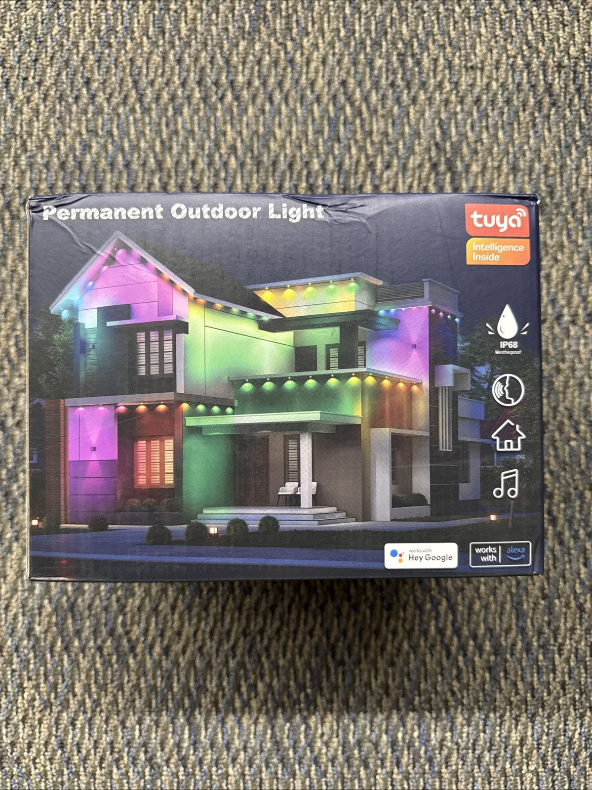 Permanent Outdoor Christmas Lights 100ft RGB+IC IP68 Waterproof Smart Lights