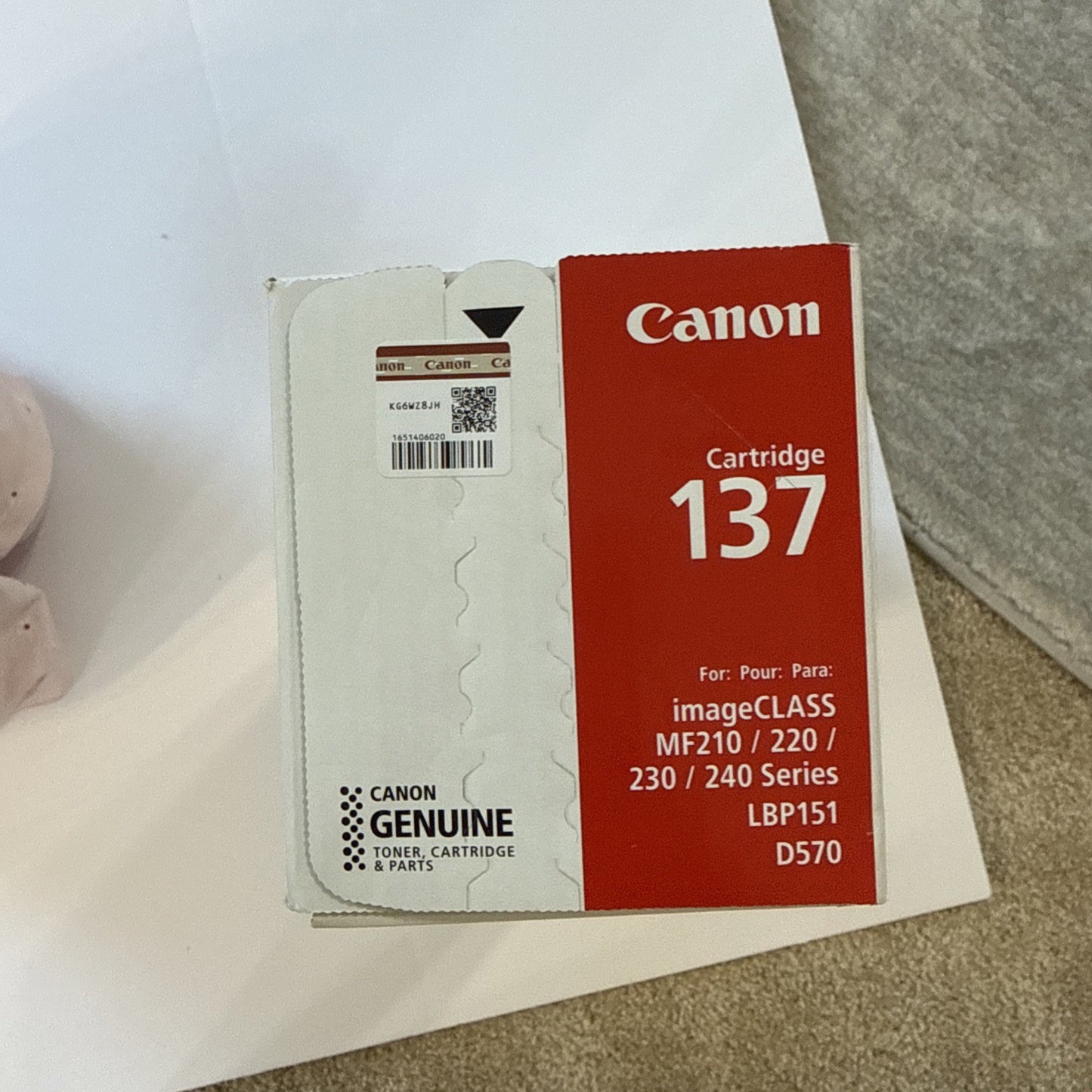 Canon Genuine 137 Replacement Toner Cartridge - Black (4/22)
