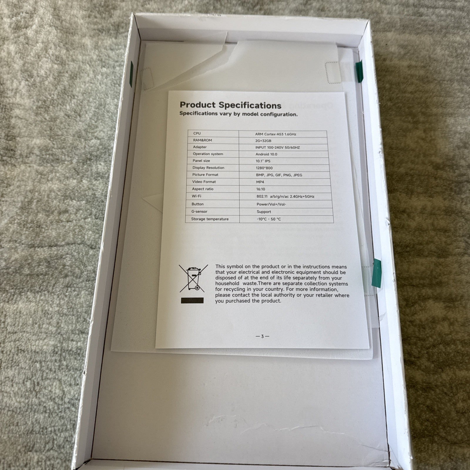 BSIMB 10.1 Inch SMART CALENDAR WHITE