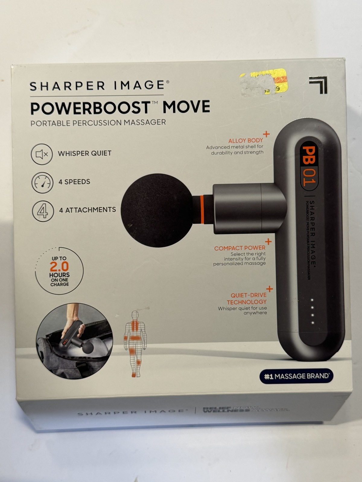 Sharper Image Powerboost Move Portable Percussion Body Massager
